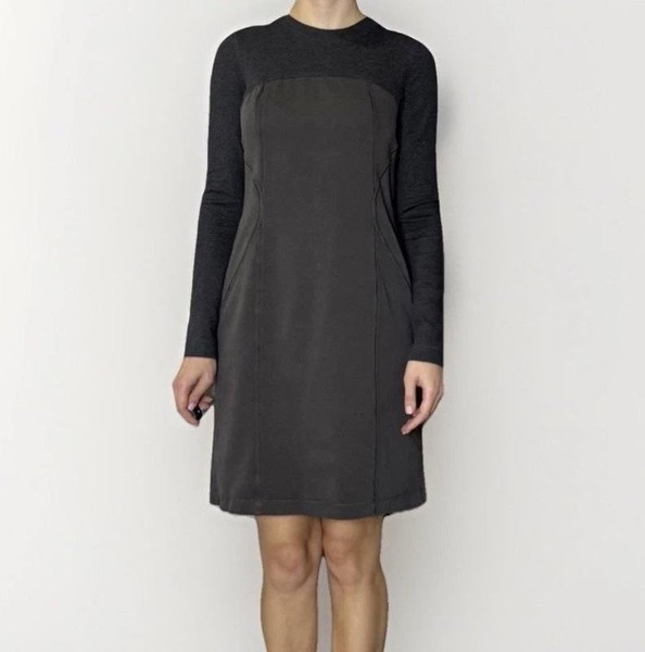 Women Marc Cain Dress Grey Cotton M