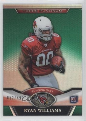 2011 Topps Platinum Green Refractor 52/499 Ryan Williams #106 Rookie RC 0q1p