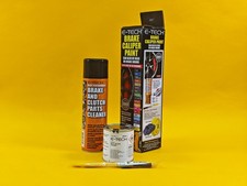Brake Caliper Paint Kit MATT BLACK Paint + Cleaner + Brush E-TECH Car Vehicle UK