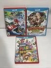Mario Kart 8 Donkey Kong Super Mario World 3D - Nintendo Wii U Game Lot Of 3