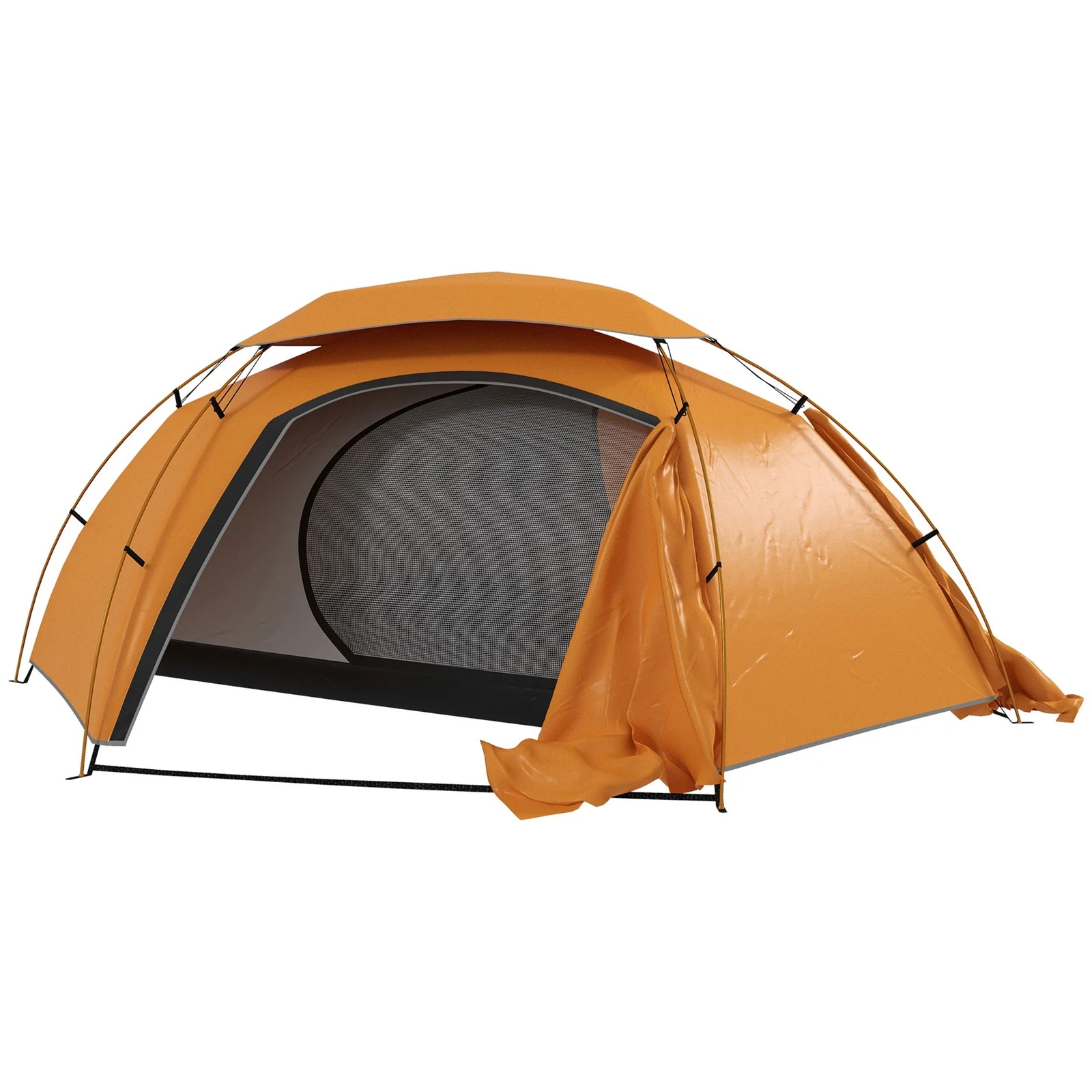 Outsunny Camping Tent Dome Tent with Removable Rainfly for 1-2 Man, Orange
Opens in a new window or 