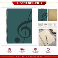 MAXCURY Blank Sheet Music Notebook 100 Pages Spiral Staff Paper for Musicians