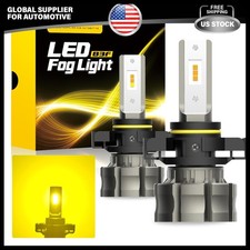 2 Pack Auxito H16 5202 Led Fog Light Bulb 3000k Yellow300 Brighter Ultra Bright