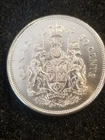 1962 CANADA  50 CENT HALF DOLLAR SILVER  UNCIRCULATED COIN   (11.66 Grams .800)