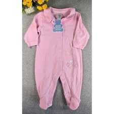 Vintage Y2K Carters Baby Girl Pink Bunny Footie Sleeper Play NWT 0-3m Deadstock