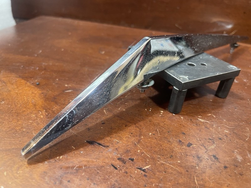 1965 Pontiac Tempest Hood Ornament. Part # 9780182. Driver Or Get Rechromed.