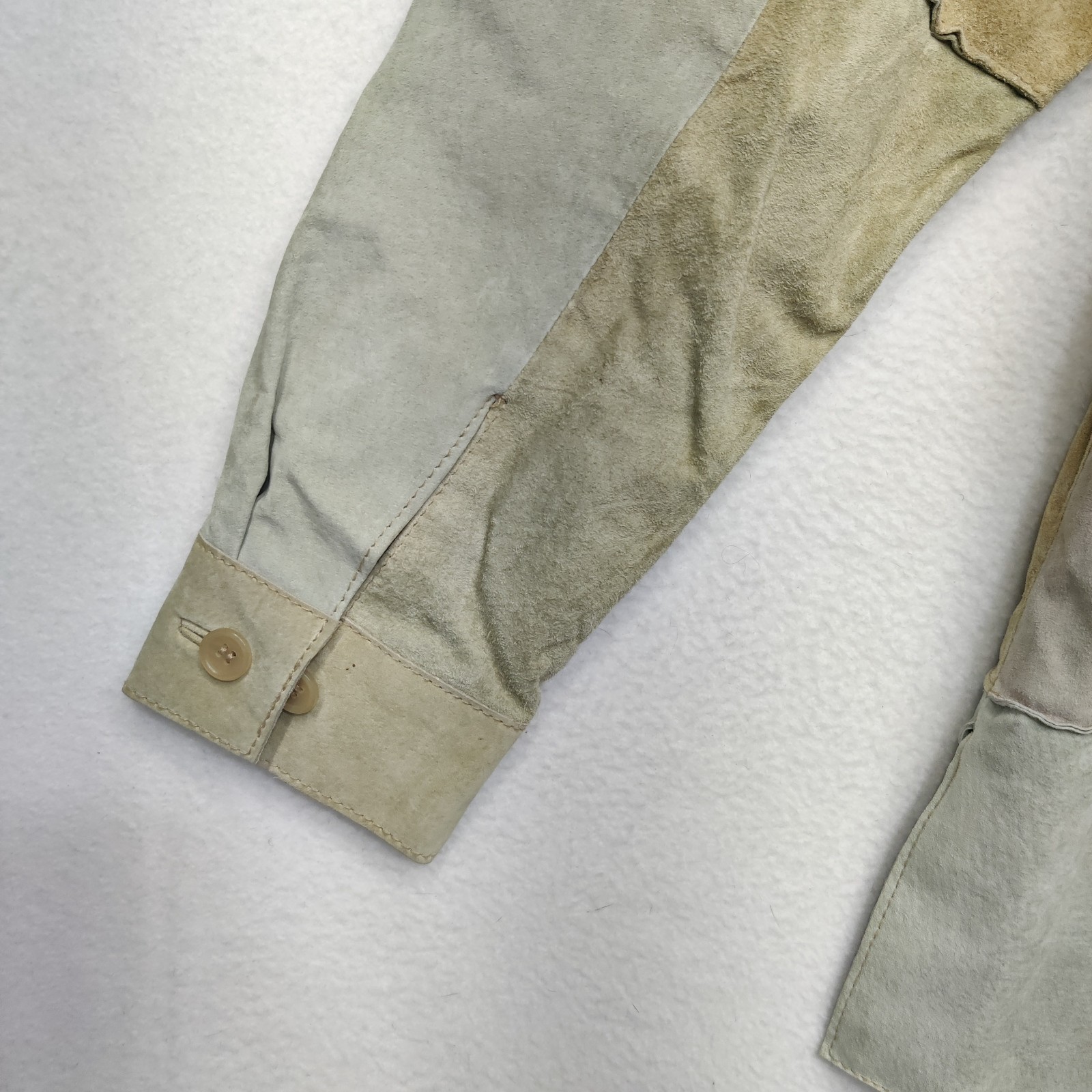 Dialogue Patchwork Hippie Boho Suede Leather Jack… - image 5