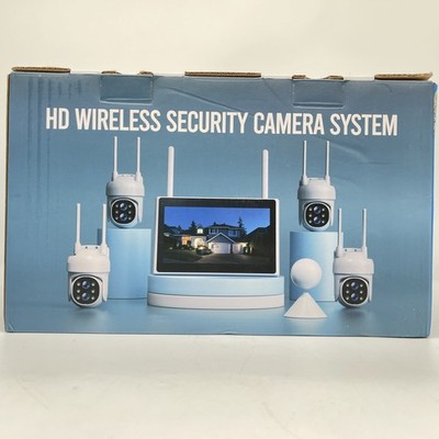 CAMCAMP Überwachungskamera Set Außen WLAN, 10" Monitor 10CH NVR mit 4X