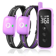 Dog Shock Collar with Remote Control - Rechargeable Training Collar for Dogs,...