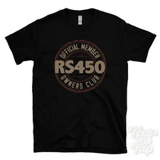 OFFICIAL MEMBER RS450 OWNERS CLUB T-SHIRT motorcycle biker gift retro logo