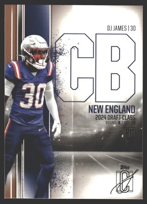 D.J. James #178 2024 Topps Signature Class Bronze New England PatriotsRC Rookie