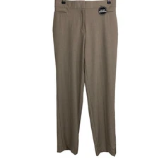 Counterparts Womens Dress Pants Size 10 Taupe Flat Front No Gap Waistband Thin