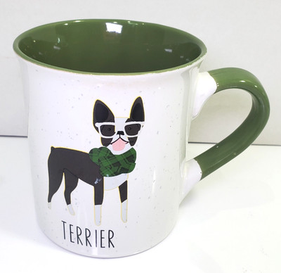 Love Your Mug TERRIER Dog Coffee Mug Cup Ceramic Speckled Large 16oz