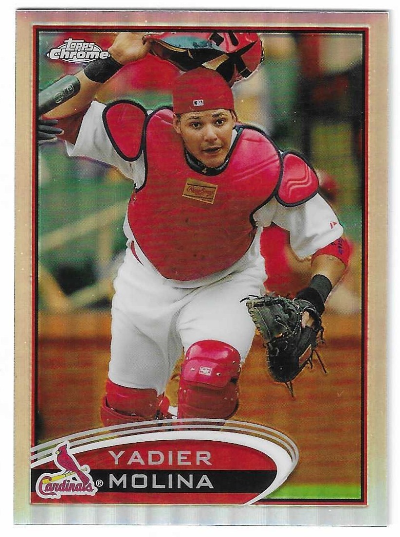 2012 TOPPS CHROME YADIER MOLINA REFRACTOR #97 ST. LOUIS CARDINALS