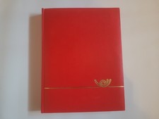 Briefmarkenalbum Rot  Einsteckbuch 40 Seiten wattierter Ledereinband