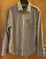 Men s Banana Republic Long Sleeve Button Up Shirt Size M Slim Fit 100 Cotton