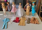 Vintage Barbie LOT 6 dolls + outfits BBC #5 Midge Swirl AG Wedding Dancing NICE!