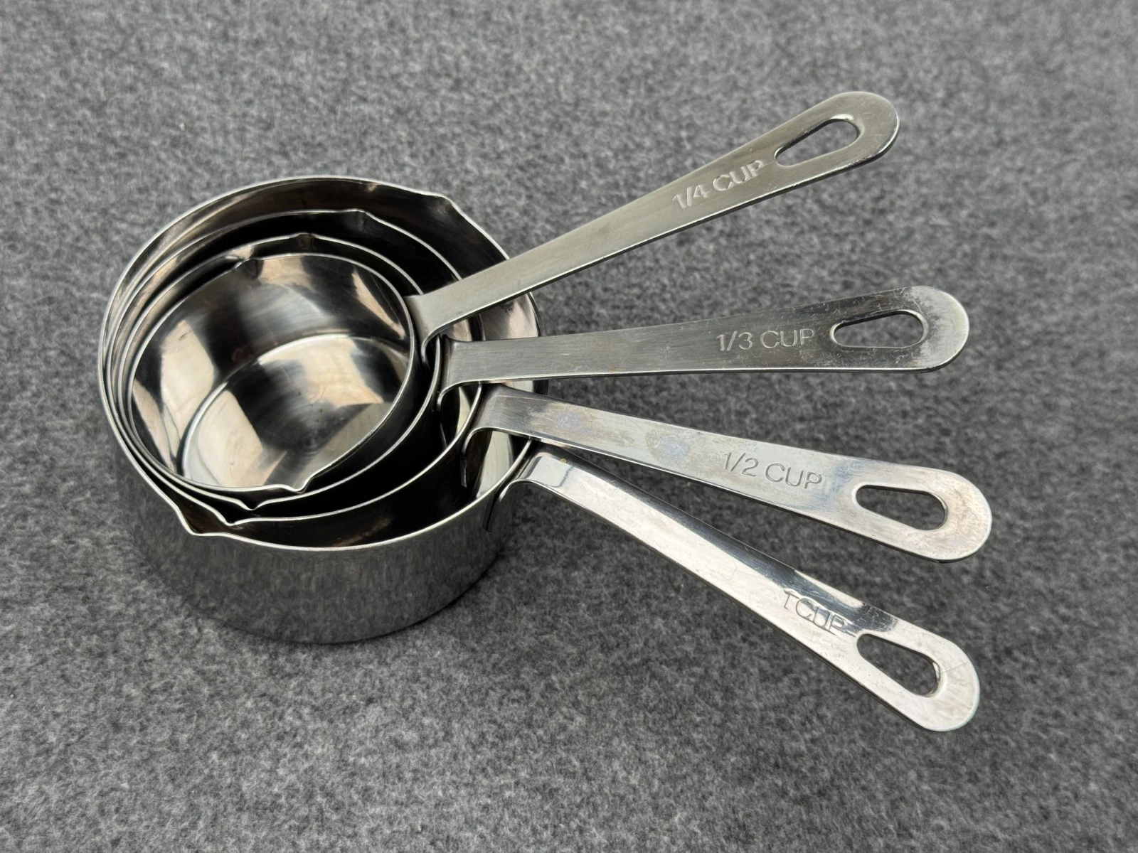 Amco Set of 4 Measuring Cups 1/4, 1/3, 1/2, 1 Cup Stainless Steel
Opens in a new window or tab
