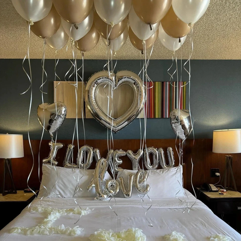 16INCH I-LOVE-You Foil Letter Balloon Banner Wedding Engagement Party Decoration - Image 3 of 4