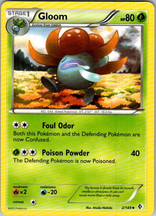 Pokemon | Boundaries Crossed | Gloom | 2/149 | Normal | NM