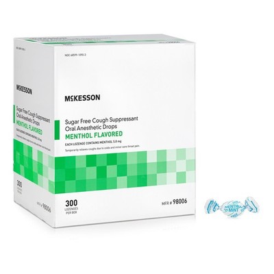 McKesson Cold and Cough Relief Menthol Flavor-Sugar Free Lozenge 300 Ct