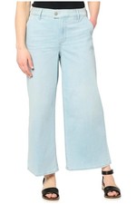 NYDJ Women's High Rise Mona Wide-Leg Ankle Trouser Clear Water
