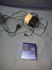 SONY Walkman MD MiniDisc MZ-R55 Player Recorder Blue Japan (Tested OK!)