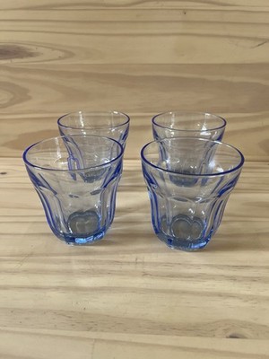 Pasabahce Ice Blue Mist Panel Rocks Tumbler Glasses Set Of 4