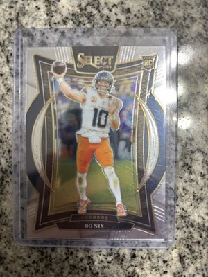 Panini 2024 Select Bo Nix Concourse Silver Prizm Rookie Card #30