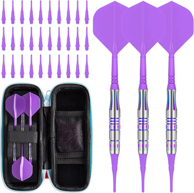 Dartpfeile Soft Tungsten Set für Profis und Einsteiger mit Flights, Schäfte, Spi
