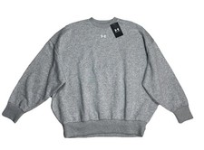 Under Armour Women's M Rival Fleece Oversized Crew Sweatshirt Everyday Crew Gray
