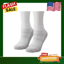 [SALE] Women's Dr. Motion Everyday Compression Quarter Socks - White