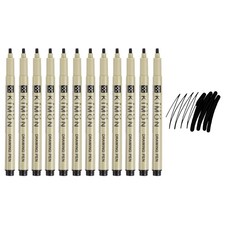 Fineliner Pens, 3mm Bold Tips Drawing Pen for Sketching, Pack of 12