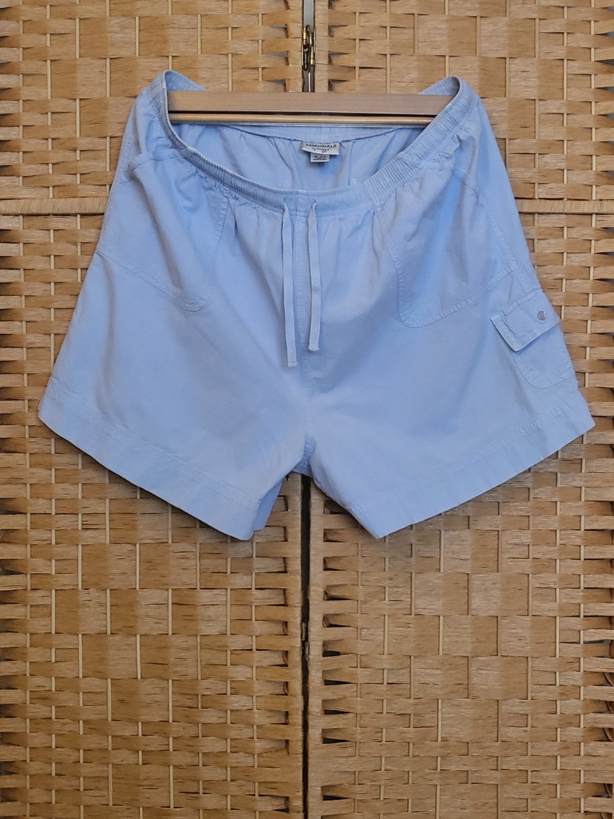 Essentials By Maggie Light Blue Drawstring Denim … - image 1