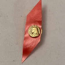 1936 HNS Holy Name Society Screw Back catholic Church School Gold Lapel Pin