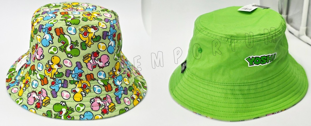 Epic Universe Super Nintendo World Yoshi Reversible Bucket Hat