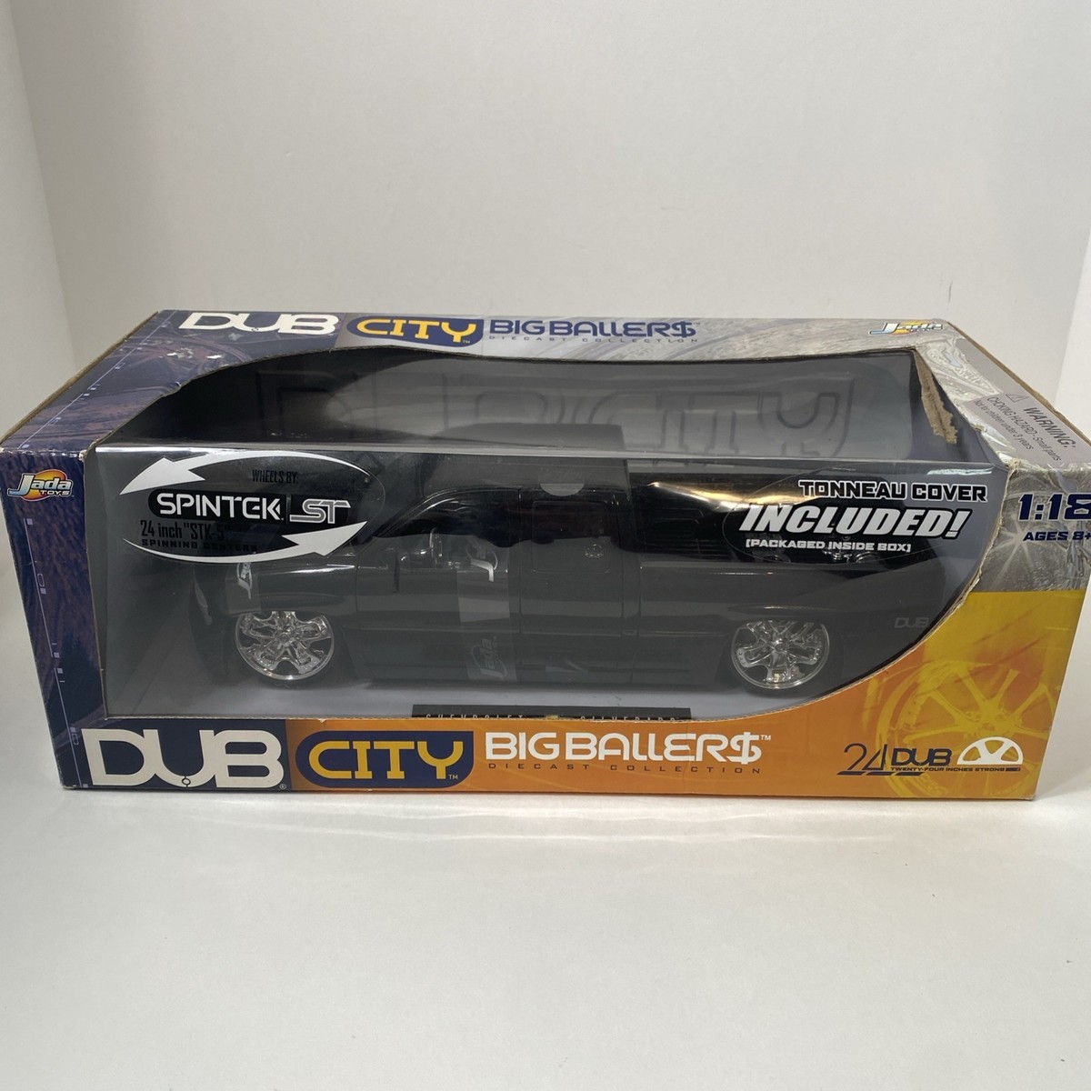 DUB CITY Chevrolet Silverado 1/18ミニカー B13 1:18 JADA TOYS CHEVROLET SILVERADO PICK UP DUB BLACK