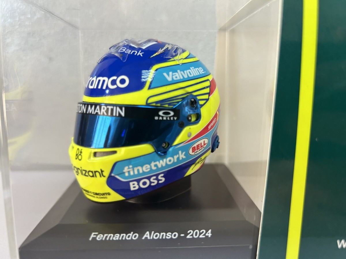 Spark Casco Fernando Alonso Aston Martin F1 2024 Escala 1/5 (5HF139) Nuevo