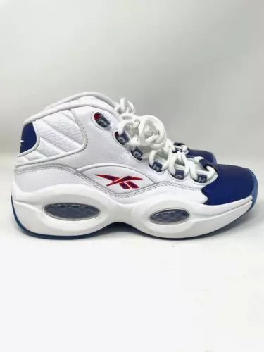 Reebok Question Mid Men’s 9 Allen Iverson Basketball White/Blue GX0227