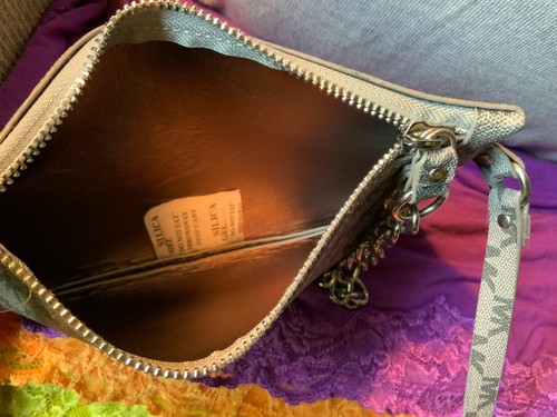 Michael Kors Light Gray Multi Coated Canvas SIG Belt Bag Zip Purse Fanny Pack - Picture 9 of 12