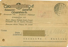 Germany 1923 Advertising Postcard Electricity Company Olbernhau
