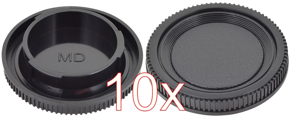 10 X Kamera Bodydeckel Minolta MD Gehäusedeckel Body Cap Deckel Body