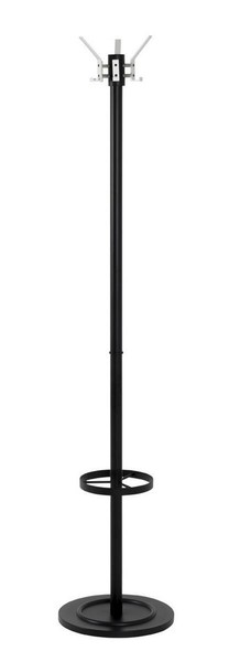 Haku GarderobenstäNder Schwarz-Alu KleiderstäNder Garderobe Flurgarderobe Haken-image