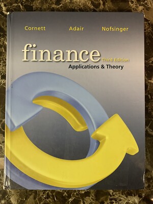 Finance: Applications and Theory by Marcia Cornett, Adair & Nofsinger