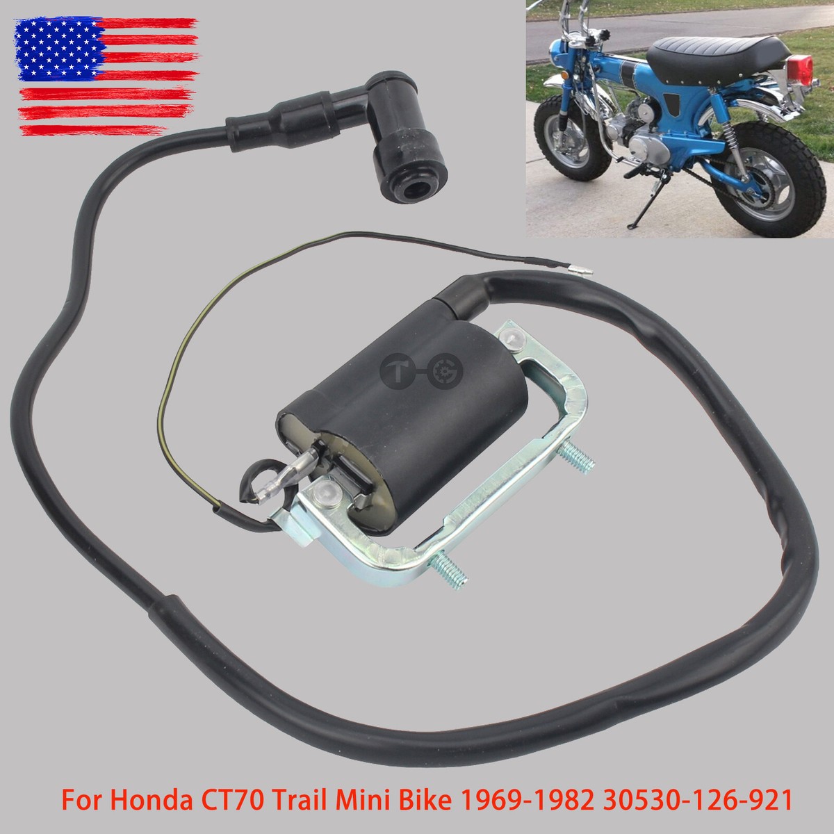 Ignition Coil For Honda CT70 Trail Mini Bike 1969-1982 30530-126