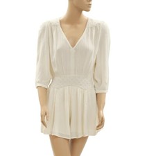 Ecote Urban Outfitters Embroidered Romper Smocked Lace Cutout Playsuit M 278918