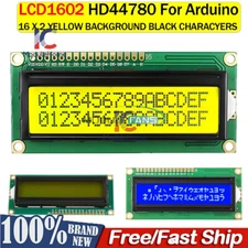 1-10x Yellow Backlight 16x2 1602 HD44780 Character LCD Display Module -US Stock