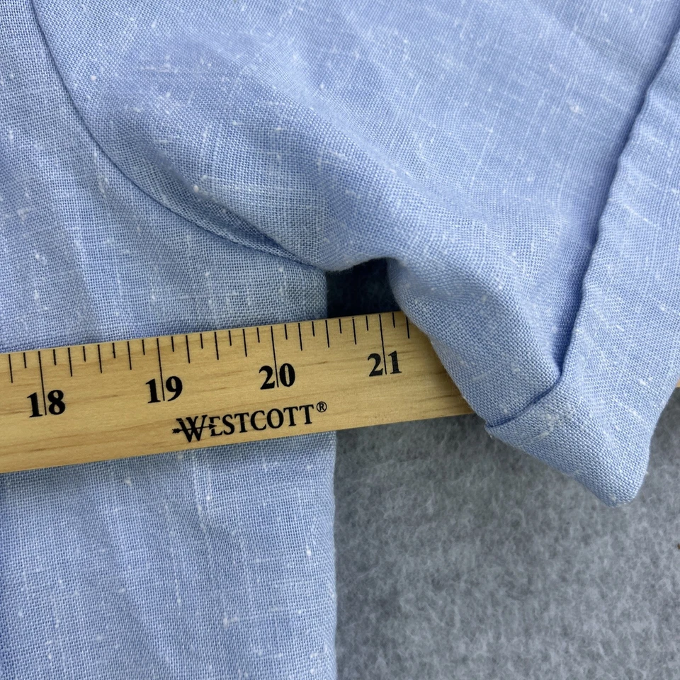 Iolani Shirt Mens Medium Light Blue Short Sleeve Collared Button Up Adult - Image 2 of 4