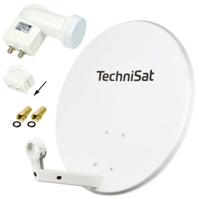 HD Digitale SAT Anlage TechniSat 60cm Spiegel Schüssel Opticum Twin LNB Set 4K h