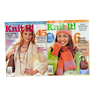 Lot of 2 Knit It Better Homes and Gardens Creative Collection Vintage Magazines
